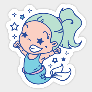 Competitive Mermaid Sticker